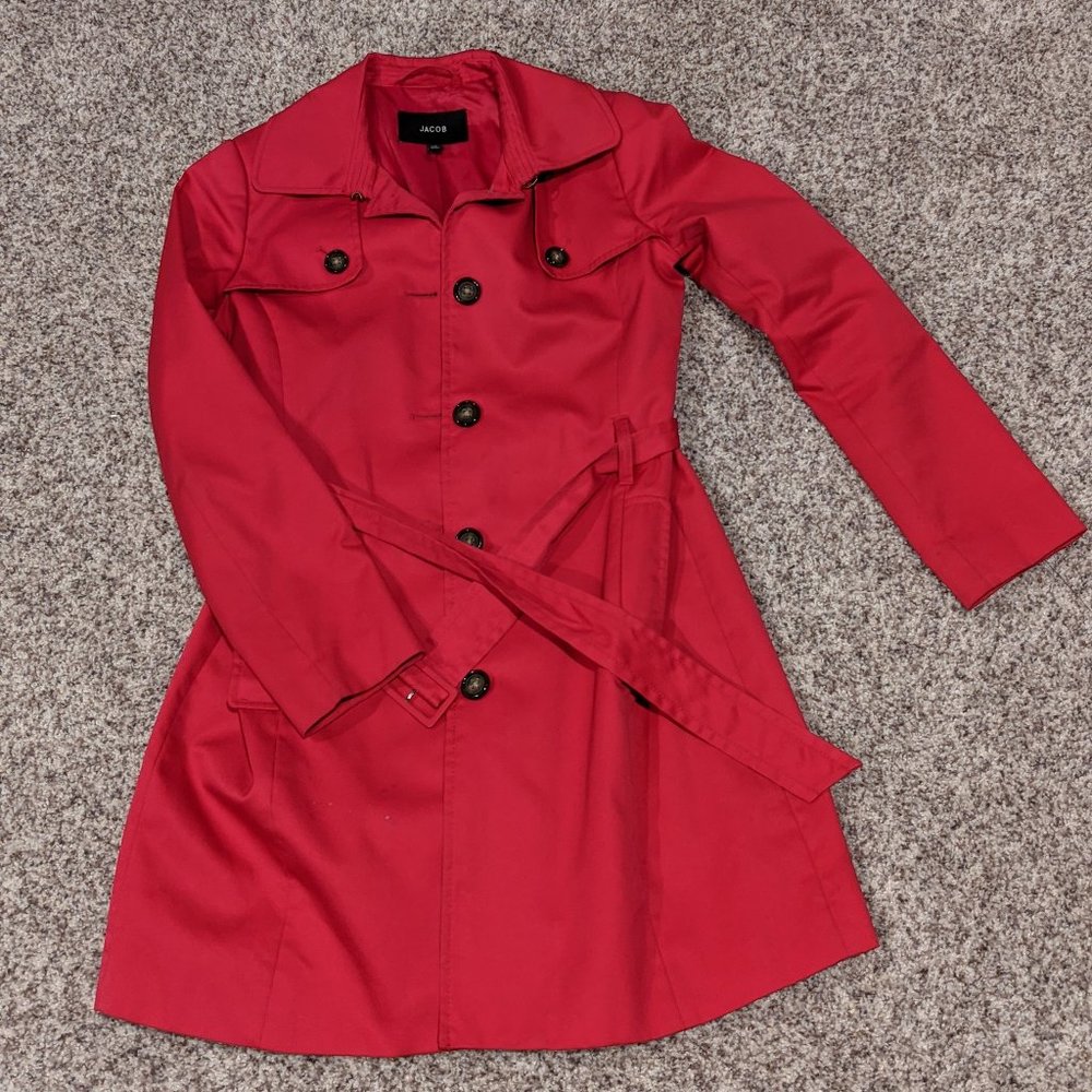 Jacob Pink  Belted Trenchcoat Small